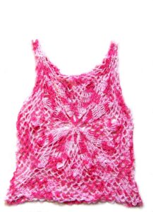 Musculosa alg y seda rosa